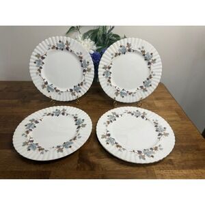 Vintage Royal Albert Lorraine Dinner Plates Set of Four Bone China England Large